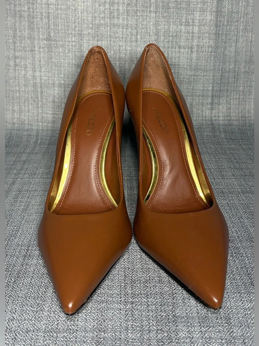 Arezzo Emily High Stiletto Pumps Cocoa Brown Size 7.5B